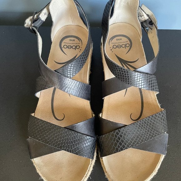Abeo B.I.O. 8 wide neutral black sandals - Picture 1 of 5